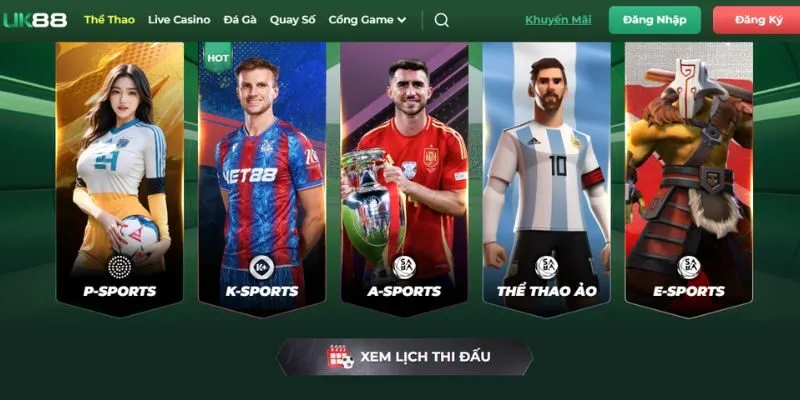 the thao uk88 Sảnh cược thể thao với nhiều lựa chọn
